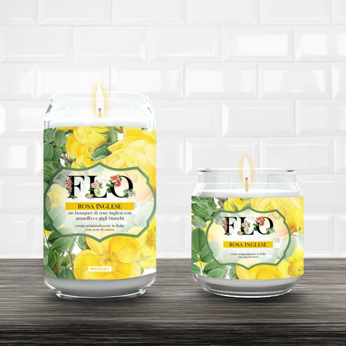 Rosa Inglese Candela Profumata