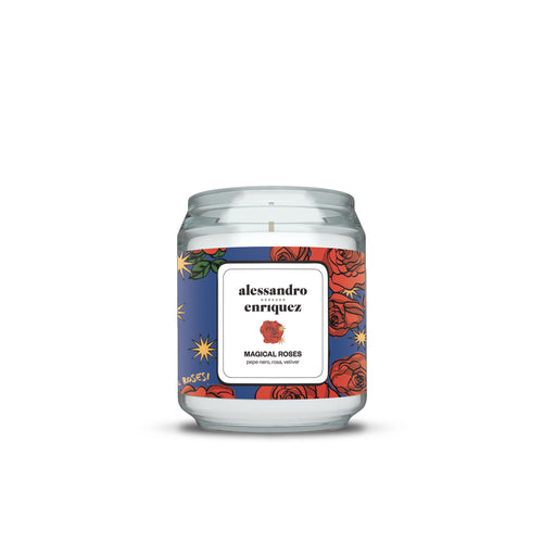 Magical Roses Candela Profumata - Cera Non Uniforme e Vaso Rovinato